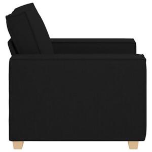Sofa fotel czarny 100x78x84 cm tkanina