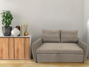 Sofa wypoczynkowa kanapa rozkładana do spania s106 lotus velvet taupe
