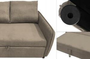 Sofa wypoczynkowa kanapa rozkładana do spania s106 lotus velvet taupe
