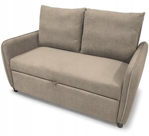Sofa wypoczynkowa kanapa rozkładana do spania s106 lotus velvet taupe