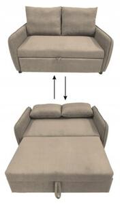 Sofa wypoczynkowa kanapa rozkładana do spania s106 lotus velvet taupe