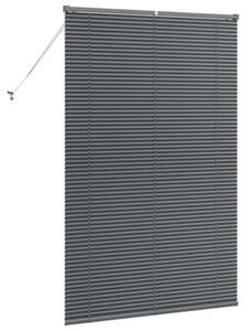 Nowoczesne żaluzje weneckie ciemnoszare z aluminium 175 x 120 cm
