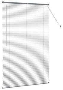 Nowoczesne żaluzje weneckie ciemnoszare z aluminium 175 x 120 cm