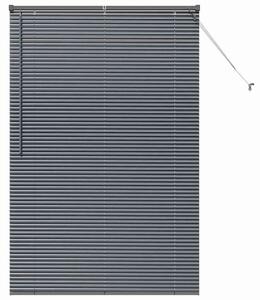 Nowoczesne żaluzje weneckie ciemnoszare z aluminium 175 x 120 cm