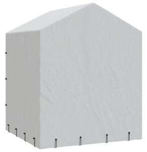 Kojec dla psa, z dachem, srebrny, 2x2x2,5 m, stal galwanizowana