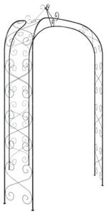 Pergola ogrodowa, czarna, Ø180x255 cm, stalowa