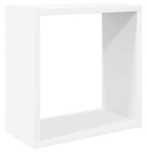 Półki ścienne kostki, 4 szt., białe, 30x15x30 cm