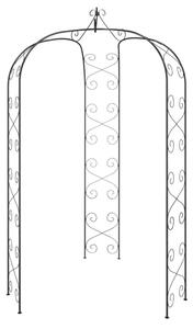 Pergola ogrodowa, czarna, Ø180x255 cm, stalowa