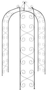 Pergola ogrodowa, czarna, Ø180x255 cm, stalowa