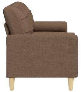 Sofa 3-osobowa z poduszkami, brÄ zowa, 210 cm, obita tkaninÄ