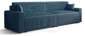Niebieska rozkładana sofa sztruksowa K2-T88