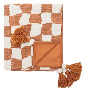 Brązowo-beżowy bawełniany koc 130x150 cm Chola – Bloomingville