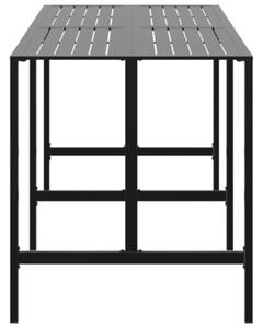 Stolik barowy, czarny, 200x100x110 cm, malowana proszkowo stal