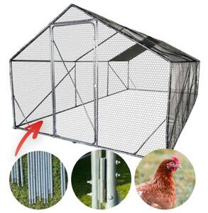 Metalowa klatka dla drobiu 3 x 6 x 2 m woliera ogrodowa z daszkiem, rurki 19 mm