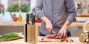Zestaw noży G21 Gourmet Rustic 5 szt. + bambusowy blok