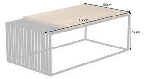 INVICTA stolik kawowy ARCHITECTURE-100 cm dąb, lite drewno, metal
