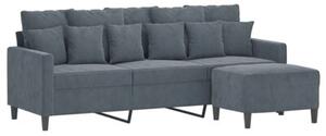 Sofa 3-osobowa z podnÃ³Å¼kiem, ciemnoszary, 180 cm, aksamit
