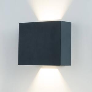 BRUMBERG 60110 kinkiet zewnętrzny LED, Up-and-Down, czarny, przedpokój, aluminium
