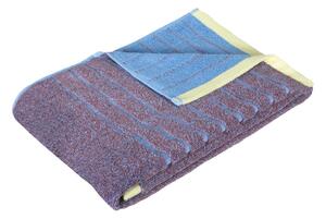 Niebiesko-fioletowy bawełniany ręcznik Hübsch Dora, 70x140 cm