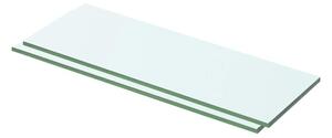 Półki, 2 szt., panel z bezbarwnego szkła, 50 x 12 cm