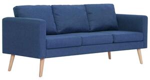 Sofa 3-osobowa tapicerowana tkaninÄ , niebieska