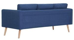 Sofa 3-osobowa tapicerowana tkaninÄ , niebieska