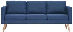 Sofa 3-osobowa tapicerowana tkaninÄ , niebieska