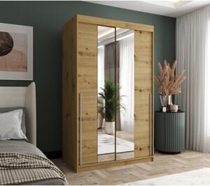Szafa przesuwna z lustrem Garderoba SIMA T3 120 artisan + u. srebrny