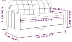 Sofa, 2-osobowa kolor cappuccino, 140 cm, sztuczna skÃ³ra