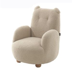 Beżowy fotel dziecięcy z materiału bouclé Rocky – Vipack