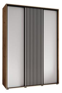 Szafa przesuwna wysoka Lanko 1 170, gł. 60 cm artisan + biały + czarny