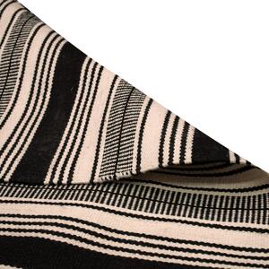 Czarno-biały dwustronny zewnętrzny dywan z tworzywa z recyklingu Green Decore Zambezi, 80x180 cm