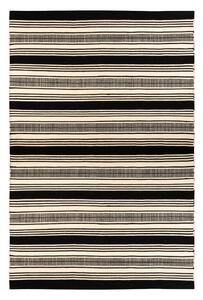 Czarno-biały dwustronny zewnętrzny dywan z tworzywa z recyklingu Green Decore Zambezi, 80x180 cm
