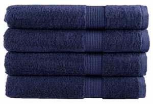 Ręczniki premium, solund, 4 szt., granatowe, 100x200 cm, 600 g/m²