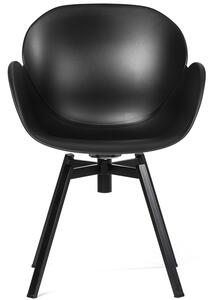 Obrotowe krzesło z podłokietnikami MALMO - czarny