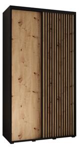Szafa przesuwna wysoka Lanko 1 140, gł. 60 cm czarny + artisan + czarny