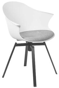 Krzesło obrotowe z poduszką i podłokietnikami ALTEA - biały