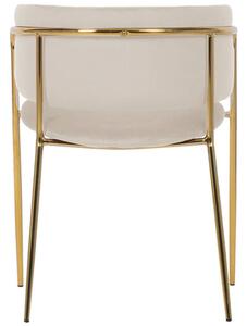 Nowoczesne krzesło tapicerowane glamour EVIA - kremowy