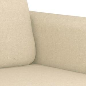 Sofa, 2-osobowa kremowa, 120 cm, tapicerowana tkaninÄ