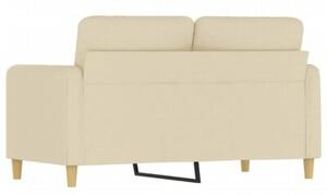 Sofa, 2-osobowa kremowa, 120 cm, tapicerowana tkaninÄ
