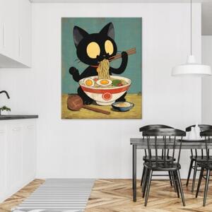 Obraz Na Płótnie Kot Czarny Do Sypialni Salonu 40x60