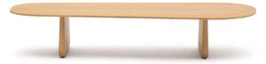 Stolik z litego drewna dębowego w naturalnym kolorze 64x146 cm Pirita – Kave Home
