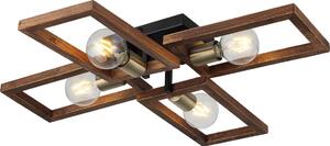 Asir Lampa sufitowa ERA 4xE27/40W/230V brązowa AS2153