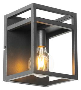 Przemysłowy Kinkiet / Lampa scienna czarny ze stelażem - Cage Rack Oswietlenie wewnetrzne