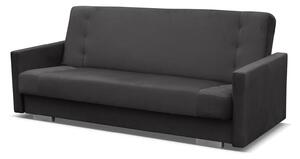 Czarna tapicerowana minimalistyczna wersalka N7-F21