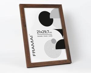 Brązowa ramka na zdjęcia w rozmiarze 21x29,7 cm FRAMAI®
