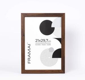 Brązowa ramka na zdjęcia w rozmiarze 21x29,7 cm FRAMAI®