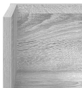 Półki ścienne, 2 szt., szary dąb sonoma, 100x16,5x16,5 cm