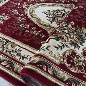 Czerwony elegancki chodnik dywanowy na metry W0-W49