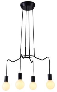 Czarna wisząca lampa loftowa K147 L4-C30